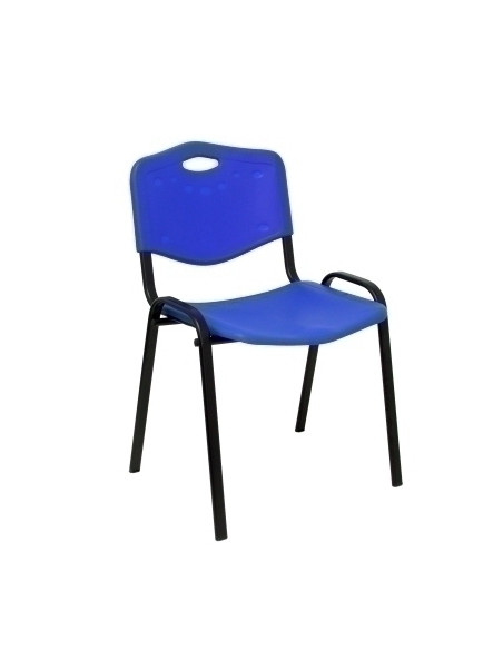 SILLA PIQUERAS Y CRESPO ROBLEDO CONFIDENTE ERGONOMICA APILABLE ESTRUCTURA NEGRA ASIENTO Y RESPALDO PVC AZUL PACK de 1