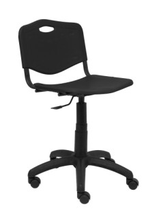SILLA PIQUERAS Y CRESPO ROBLEDO GIRATORIA 360 MECANISMO REGULACION ALTURA RUEDAS NYLON ASIENTO Y RESPALDO PVC NEGRA