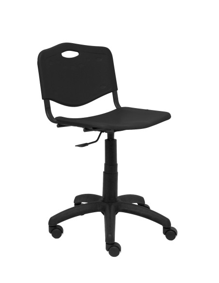 SILLA PIQUERAS Y CRESPO ROBLEDO GIRATORIA 360 MECANISMO REGULACION ALTURA RUEDAS NYLON ASIENTO Y RESPALDO PVC NEGRA