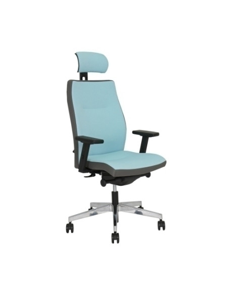SILLA PIQUERAS Y CRESPO SO-ONE BRAZOS REGULABLES 4D Y CABECERO MECANISMO SINCRO LUMBAR REGULABLE TAPIZADO ERA GRIS OSCUROAZUL