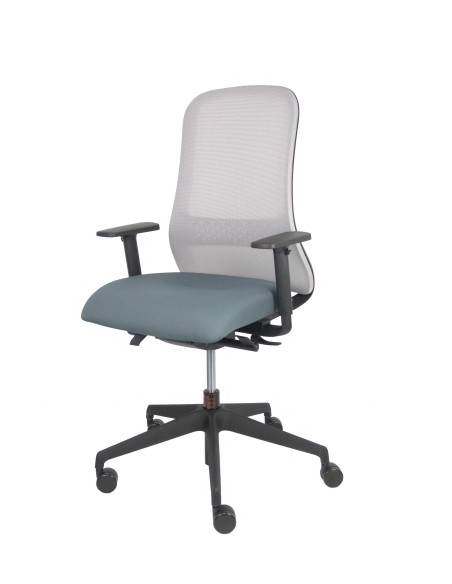 SILLA PIQUERAS Y CRESPO SOULY BRAZOS 2D REGULABLES MECANISMO SINCRO con TRASLACK REFUERZO LUMBAR AJUSTABLE RESPALDO MALLA GRIS Y