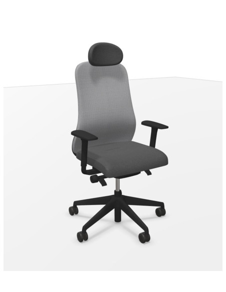 SILLA PIQUERAS Y CRESPO SOULY BRAZOS 2D Y CABECERO 3D REGULABLES MECANISMO SINCRO con TRASLACK REFUERZO LUMBAR RESPALDO MALLA GR