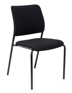 SILLA PIQUERAS Y CRESPO TREND OFFICE CONFIDENTE ERGONOMICA APILABLE ESTRUCTURA NEGRA ASIENTO Y RESPALDO TAPIZADO FOCUS NEGRO PAC