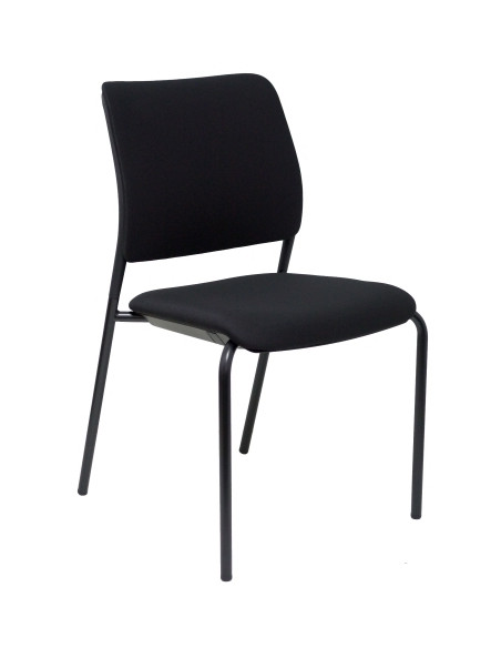 SILLA PIQUERAS Y CRESPO TREND OFFICE CONFIDENTE ERGONOMICA APILABLE ESTRUCTURA NEGRA ASIENTO Y RESPALDO TAPIZADO FOCUS NEGRO PAC