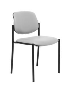 SILLA PIQUERAS Y CRESPO VILLALGORDO CONFIDENTE CHASIS NEGRO ASIENTO Y RESPALDO TAPIZADOS SIMILPIEL GRIS