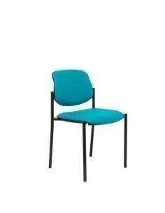 SILLA PIQUERAS Y CRESPO VILLALGORDO CONFIDENTE CHASIS NEGRO ASIENTO Y RESPALDO TAPIZADOS SIMILPIEL VERDE