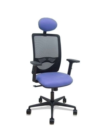 SILLA PIQUERAS Y CRESPO ZULEMA BRAZOS 2D Y APOYO LUMBAR REGULABLES CABECERO FIJO MECANISMO SINCRO RUEDAS NYLON de 65 RESPALDO DE