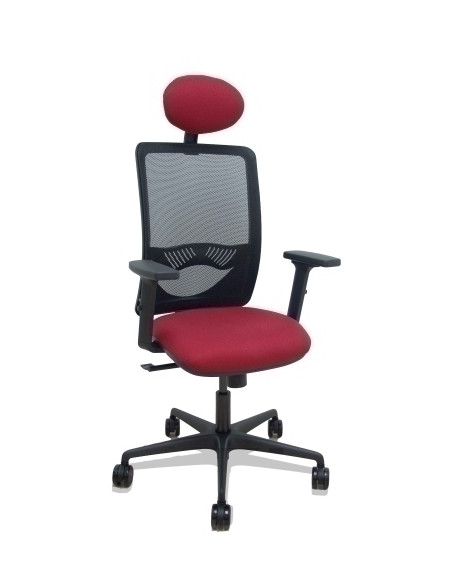 SILLA PIQUERAS Y CRESPO ZULEMA BRAZOS 2D Y APOYO LUMBAR REGULABLES CABECERO FIJO MECANISMO SINCRO RUEDAS NYLON de 65 RESPALDO DE