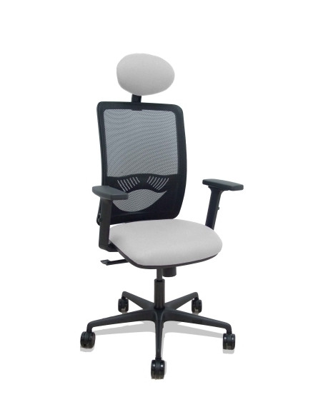 SILLA PIQUERAS Y CRESPO ZULEMA BRAZOS 2D Y APOYO LUMBAR REGULABLES CABECERO FIJO MECANISMO SINCRO RUEDAS NYLON de 65 RESPALDO DE