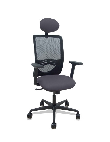 SILLA PIQUERAS Y CRESPO ZULEMA BRAZOS 2D Y APOYO LUMBAR REGULABLES CABECERO FIJO MECANISMO SINCRO RUEDAS NYLON de 65 RESPALDO DE