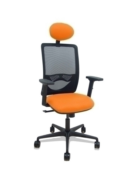 SILLA PIQUERAS Y CRESPO ZULEMA BRAZOS 2D Y APOYO LUMBAR REGULABLES CABECERO FIJO MECANISMO SINCRO RUEDAS NYLON de 65 RESPALDO DE