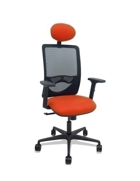 SILLA PIQUERAS Y CRESPO ZULEMA BRAZOS 2D Y APOYO LUMBAR REGULABLES CABECERO FIJO MECANISMO SINCRO RUEDAS NYLON de 65 RESPALDO DE