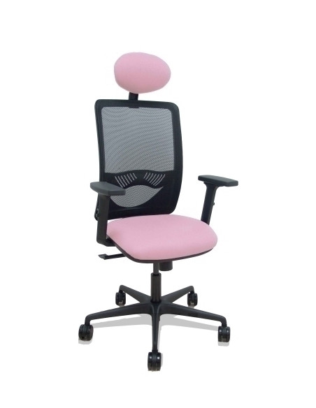 SILLA PIQUERAS Y CRESPO ZULEMA BRAZOS 2D Y APOYO LUMBAR REGULABLES CABECERO FIJO MECANISMO SINCRO RUEDAS NYLON de 65 RESPALDO DE