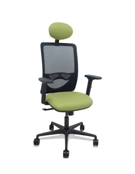 SILLA PIQUERAS Y CRESPO ZULEMA BRAZOS 2D Y APOYO LUMBAR REGULABLES CABECERO FIJO MECANISMO SINCRO RUEDAS NYLON de 65 RESPALDO DE