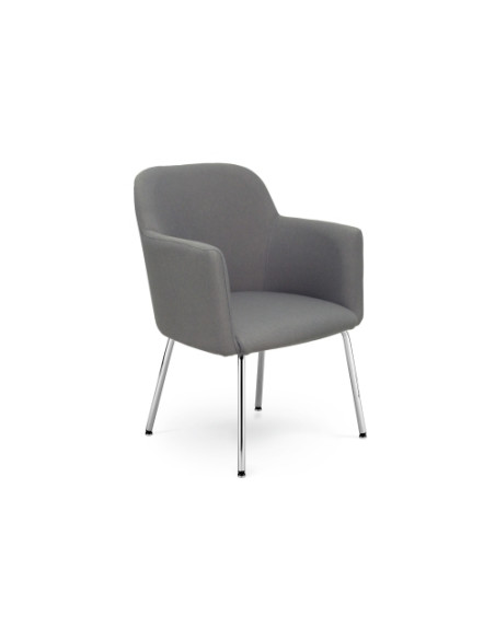 SILLON PIQUERAS Y CRESPO ATHENEA CONFIDENTE ESTRUCTURA CROMADA Y TAPIZADO ERA GRIS