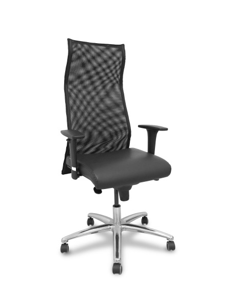 SILLON PIQUERAS Y CRESPO SAHUCO XL DIRECCION HASTA 160 Kg MECANISMO SINCRO BRAZOS REGULABLES EN ALTURA RESPALDO MALLA TRANSPIRAB