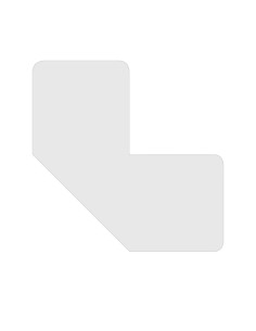 SIMBOLO ADHESIVO TARIFOLD FORMA  L  100x50 mm PARA SUELO BLANCO BOLSA DE 10