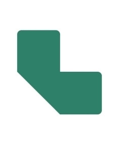 SIMBOLO ADHESIVO TARIFOLD FORMA  L  100x50 mm PARA SUELO VERDE BOLSA DE 10
