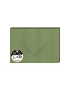 SOBRE CLAIREFONTAINE POLLEN 162x229 120g VERDE SALVIA PAQUETE DE 20