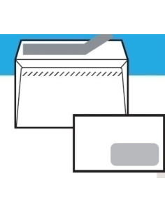 SOBRE SAM 110x220 BLANCO 90g OPEN VDCHASILICONA ESPECIAL LASER CAJA de 500
