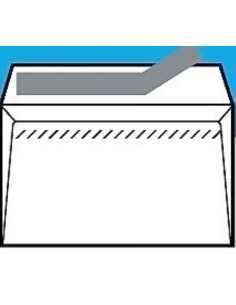 SOBRE SAM OPEN LUX 110x220 BLANCO 100g  SILICONA CAJA de 500