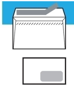 SOBRE SAM OPEN LUX 110x220 BLANCO 100g VDCHA SILICONA CAJA de 500