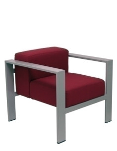 SOFA PIQUERAS Y CRESPO LAZARO ESPERA UNA PLAZA ASIENTO Y RESPALDO TAPIZADO BALI GRANATE