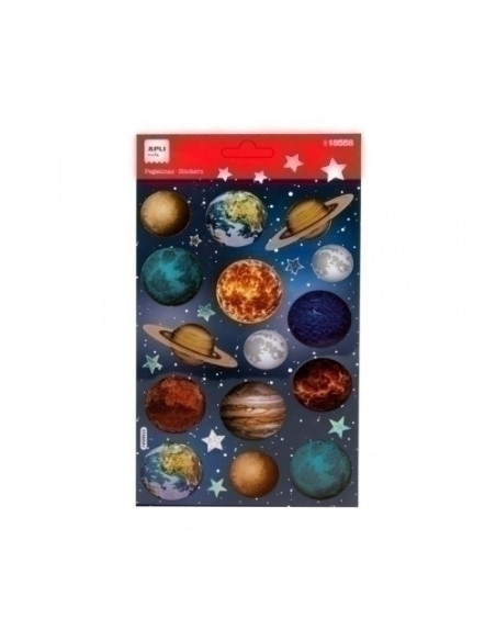 STICKERS APLI BOLSA 1h PLANETAS  18558