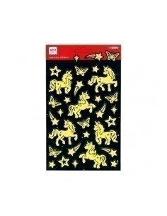 STICKERS APLI BOLSA 1h UNICORNIOS LUMINISCENTES  18560