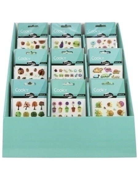 STICKERS MAILDOR COOKY PRIMAVERA EXPOSITOR DE 90 STICKERS MAILDOR COOKY PRIMAVERA EXPOSITOR DE 90
