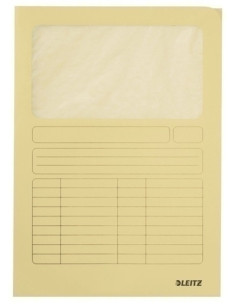 SUBCARPETA LEITZ VENTANA 140g A4 AMARILLO PAQUETE de 100