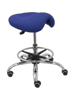 TABURETE PIQUERAS Y CRESPO ALATOZ CLINICO GIRATORIO ERGOMICO MECANISMO BASCULANTE REGULABLE EN ALTURA con ARO REPOSAPIES RUEDAS 