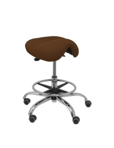 TABURETE PIQUERAS Y CRESPO ALATOZ CLINICO GIRATORIO ERGOMICO MECANISMO BASCULANTE REGULABLE EN ALTURA con ARO REPOSAPIES RUEDAS 