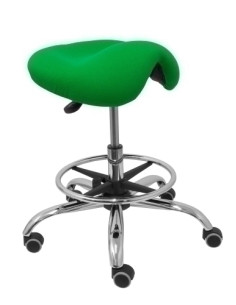 TABURETE PIQUERAS Y CRESPO ALATOZ CLINICO GIRATORIO ERGOMICO MECANISMO BASCULANTE REGULABLE EN ALTURA con ARO REPOSAPIES RUEDAS 