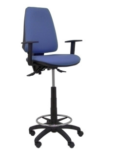 TABURETE PIQUERAS Y CRESPO ELCHE S BRAZOS REGULABLES ERGONOMICO MECANISMO ASINCRO REGULABLE EN ALTURA ARO REPOSAPIES CROMADO RUE