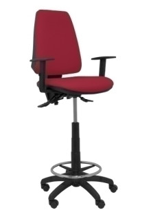 TABURETE PIQUERAS Y CRESPO ELCHE S BRAZOS REGULABLES ERGONOMICO MECANISMO ASINCRO REGULABLE EN ALTURA ARO REPOSAPIES CROMADO RUE