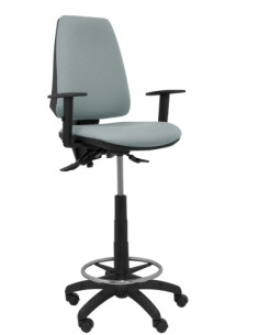 TABURETE PIQUERAS Y CRESPO ELCHE S BRAZOS REGULABLES ERGONOMICO MECANISMO ASINCRO REGULABLE EN ALTURA ARO REPOSAPIES CROMADO RUE