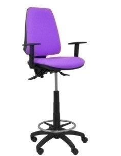 TABURETE PIQUERAS Y CRESPO ELCHE S BRAZOS REGULABLES ERGONOMICO MECANISMO ASINCRO REGULABLE EN ALTURA ARO REPOSAPIES CROMADO RUE