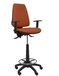 TABURETE PIQUERAS Y CRESPO ELCHE S BRAZOS REGULABLES ERGONOMICO MECANISMO ASINCRO REGULABLE EN ALTURA ARO REPOSAPIES CROMADO RUE