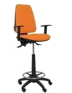 TABURETE PIQUERAS Y CRESPO ELCHE S BRAZOS REGULABLES ERGONOMICO MECANISMO ASINCRO REGULABLE EN ALTURA ARO REPOSAPIES CROMADO RUE