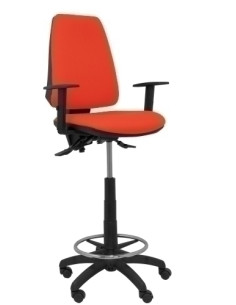 TABURETE PIQUERAS Y CRESPO ELCHE S BRAZOS REGULABLES ERGONOMICO MECANISMO ASINCRO REGULABLE EN ALTURA ARO REPOSAPIES CROMADO RUE