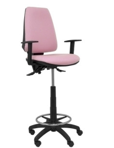 TABURETE PIQUERAS Y CRESPO ELCHE S BRAZOS REGULABLES ERGONOMICO MECANISMO ASINCRO REGULABLE EN ALTURA ARO REPOSAPIES CROMADO RUE