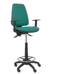 TABURETE PIQUERAS Y CRESPO ELCHE S BRAZOS REGULABLES ERGONOMICO MECANISMO ASINCRO REGULABLE EN ALTURA ARO REPOSAPIES CROMADO RUE