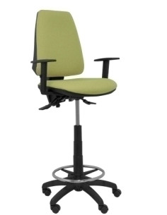 TABURETE PIQUERAS Y CRESPO ELCHE S BRAZOS REGULABLES ERGONOMICO MECANISMO ASINCRO REGULABLE EN ALTURA ARO REPOSAPIES CROMADO RUE