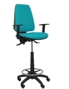 TABURETE PIQUERAS Y CRESPO ELCHE S BRAZOS REGULABLES ERGONOMICO MECANISMO ASINCRO REGULABLE EN ALTURA ARO REPOSAPIES CROMADO RUE