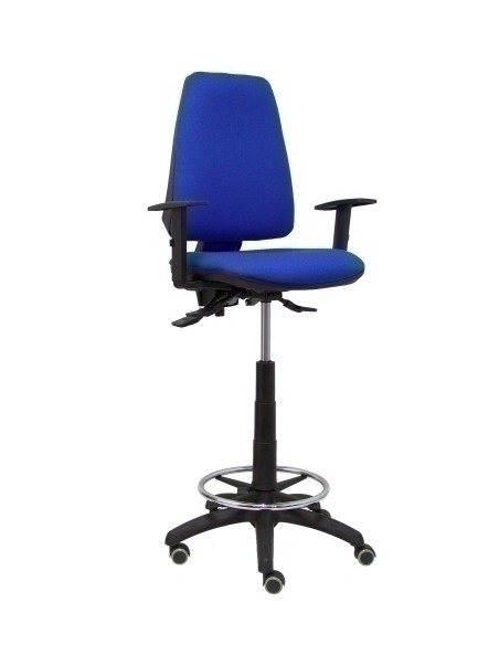 TABURETE PIQUERAS Y CRESPO ELCHE S BRAZOS REGULABLES ERGONOMICO MECANISMO ASINCRO REGULABLE EN ALTURA ARO REPOSAPIES CROMADO RUE