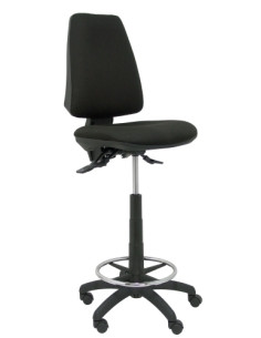 TABURETE PIQUERAS Y CRESPO ELCHE S ERGONOMICO MECANISMO DE CONTACTO PERMANENTE REGULABLE EN ALTURA Y ARO REPOSAPIES CROMADO RUED