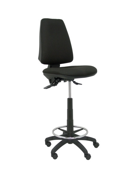 TABURETE PIQUERAS Y CRESPO ELCHE S ERGONOMICO MECANISMO DE CONTACTO PERMANENTE REGULABLE EN ALTURA Y ARO REPOSAPIES CROMADO RUED