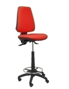 TABURETE PIQUERAS Y CRESPO ELCHE S ERGONOMICO MECANISMO DE CONTACTO PERMANENTE REGULABLE EN ALTURA Y ARO REPOSAPIES CROMADO RUED