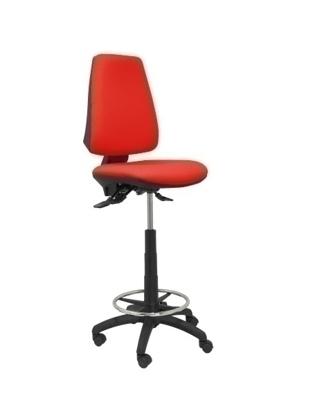 TABURETE PIQUERAS Y CRESPO ELCHE S ERGONOMICO MECANISMO DE CONTACTO PERMANENTE REGULABLE EN ALTURA Y ARO REPOSAPIES CROMADO RUED